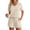 Beige, variant on Lounge Sets for Women Summer 2 Piece Outfits V Neck Shirts and Shorts Sets Casual Matching Sets