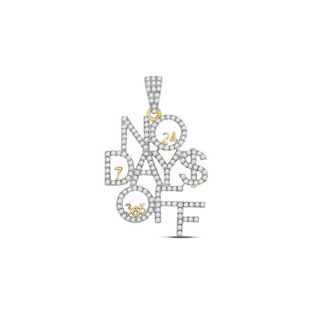Yourjewelrystore 10kt Yellow Gold Mens Round Diamond No Days Off 24 7 365 Charm Pendant 2 Cttw Walmart Com Walmart Com Yourjewelrystore 10kt Yellow Gold Mens Round Diamond No Days Off 24 7 365 Charm Pendant 2 Cttw Walmart Com Walmart Com