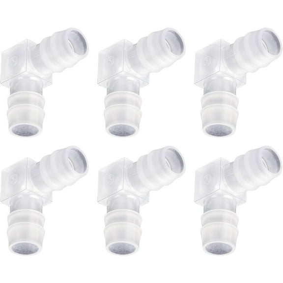 6Pcs 1/2inch Hose Barb 90 Degree Elbow L Fitting Plastic Splicer Mender Adapter Water Pipe Connector Easy to Use