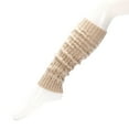 thumbnail image 2 of Women Winter Warm Leg Warmers Knitted Crochet Long Socks High Knee Socks Thermal Fashionable in Beige, 2 of 5
