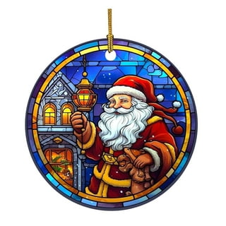 Santa Claus Glass Ornaments