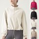 thumbnail image 1 of Camisetas para mujer,Camiseta de verano de manga larga con cuello alto para mujer, tejido elástico cómodo e informal, corte regular, ideal para usar en casa o en el trabajo, sopatenor, 1 of 8