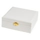 thumbnail image 1 of Caja organizadora de joyería de piel sintética con múltiples compartimentos. B blanco, 1 of 8