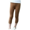thumbnail image 5 of Ugoldhm Girls Striped Capris Stretchable Slim Pant Summer Cotton Casual Cropped Leggings Size 3-14, 5 of 6