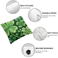 thumbnail image 4 of Jiayy  St Patricks Day Clover Stripes Throw Pillow Cover, Set of 2 Lucky Shamrock Cushion Case Decoration for Sofa Couch, 4 of 6