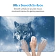 thumbnail image 5 of DouZhe Large Mouse Pad, Winter Animal Lonely Wolf Non-Slip Waterproof Rubber Keyboard Office Desk Pads Mousepad, 29.5 x 15.8 inches 3mm Thick, 5 of 7