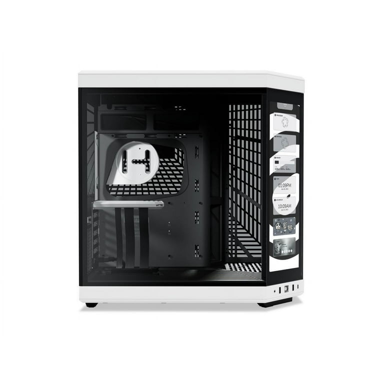 HYTE Y70 Touch - Mid tower - extended ATX - windowed side panel (glass) -  no power supply (ATX) - white - USB/Audio 