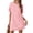 Pink, variant on Women's Summer Casual Short Dresses Embroidered Lace Short Sleeve Boho Mini Dress Beach Vacation Clothes
