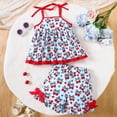 thumbnail image 2 of REDARER Toddler Girls Sleeveless Fruit Prints Tops T Shirt Vest Shorts Outfits,3-4 Years, 2 of 7