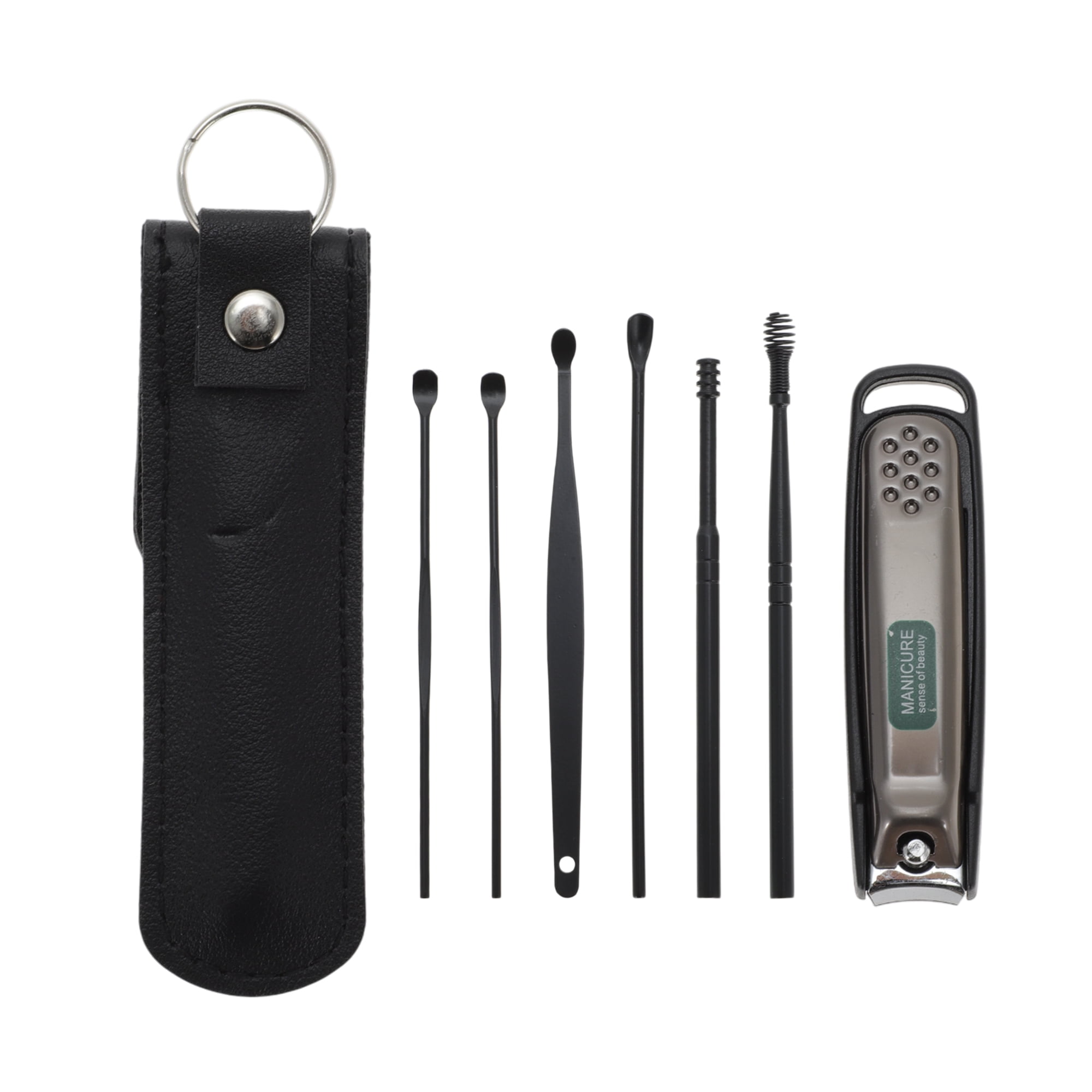 Unique Bargains 6pcs Splash-proof Nail Clippers Set with Ergonomic Handle 2.76