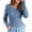 Blue, variant on Aayomet Long Sleeve Shirts For Women Women Long Sleeve Shirts Casual V Neck Blouses Fall Solid Loose Soft Basic Tunic Tops,Green L