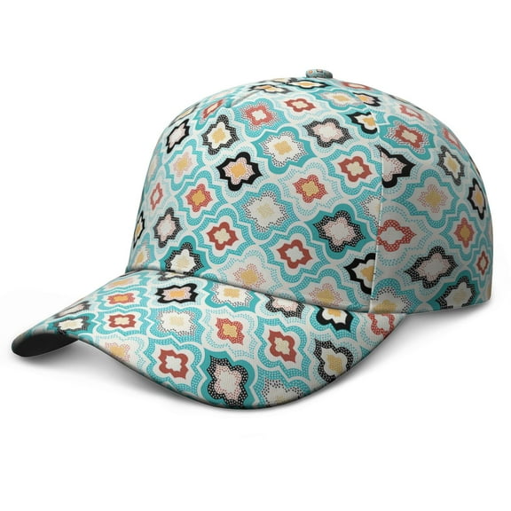 Retro Bohemian Baseball Cap – Adjustable Ethnic Style Dad Hat for Men Women, Lightweight Artistic Print Cap for All-Season Outdoor Adventures