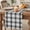 Black, variant on Blue Plaid Table Runner - 36 Inch Long Gingham Check Minimalist Modern Grid Farmhouse Cotton and Linen Blended Dress Scarves Farmhouse Table Runner for Kitchen Dining, Coffee Table, 13" x 36"