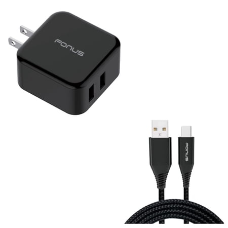Power Cord Type-C 10ft USB Cable w 2-Port USB 30W Fast Home Charger G8P for Samsung Galaxy Tab S6 10.5 S5e 10.5 S4 10.5 Note 10 Plus A 10.1 (2019) Fold A20 A10e - Sony Xperia 5 10 Plus 1