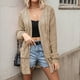 thumbnail image 1 of Suéter abrigo cárdigan de mujer suéter de manga larga con cuello de punto cárdigan suelto casual abrigo de otoño suéter chaqueta mujer top, 1 of 3