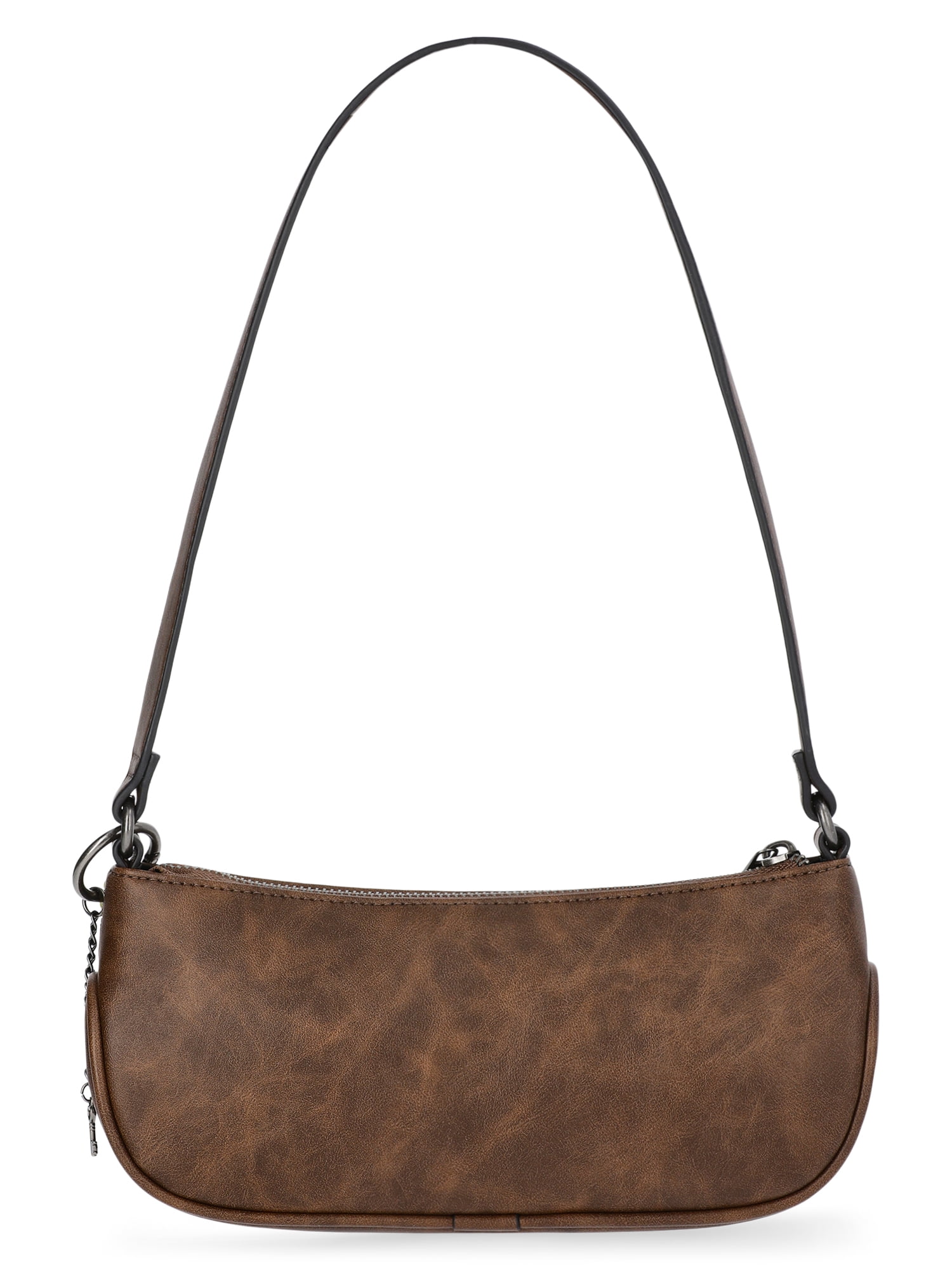 No Boundaries Women's Faux Leather Moto Shoulder Bag