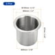 thumbnail image 2 of Uxcell 2 Pcs 304 Acero Inoxidable Drop-in Cup, 3.43" x 4.13" Soporte para Latas de Bebida, Inserto para Soporte de Mesa de Póker, Plata, 2 of 6