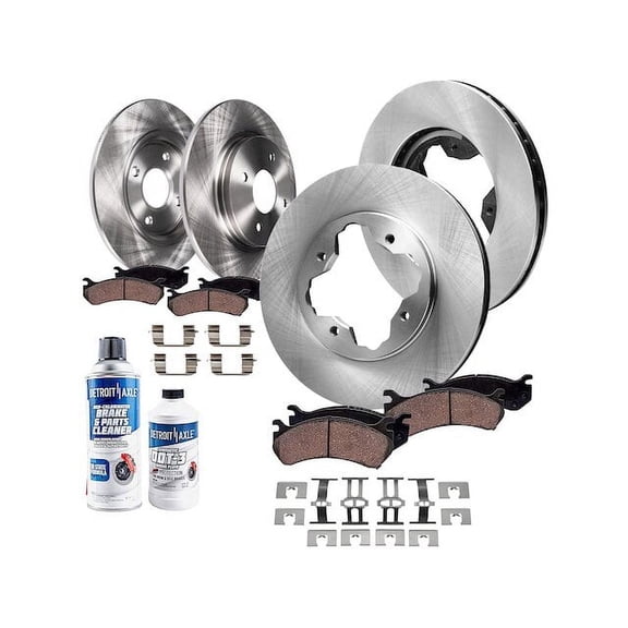 Front and Rear Brake Pad and Rotor Kit - Compatible with 1993 - 1997 Honda Accord 2.2L 4-Cylinder 1994 1995 1996