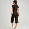 thumbnail image 5 of KPOPLK Womens 2 Piece Workout for Summer Fall Athletic Gym Pilates Yoga Slim Fit Short Sleeve Tee Shirt and Pant Outfit Set Coffee,Size L, 5 of 7