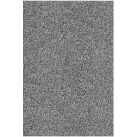 Ottomanson Non-Slip Area Rug for Living Room 6'6" x 10' Stain-Resistant Low Pile Floor Carpet, Gray
