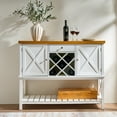 thumbnail image 3 of Bar cabinet Console Table with 2-Door Cabinet & 1 Drawers, Coffee Bar, Wine rack,Entryway Table with Storage Shelf, Sofa Tables Buffet Sideboard for Kitchen, Hallway, Dining, Living Room, White, 3 of 17