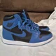 thumbnail image 1 of Jo r-dan 1 Dark Marina Blue 555088 404 Black Blue White Sz Men's 12, 1 of 6