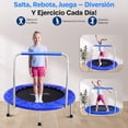 thumbnail image 2 of Trampolín Plegable de 91cm SereneLife, Trampolín Compacto para Ejercicio para Niños, Brincolin de Ejercicio con Mango de Espuma, Carga Máxima 68kg, para Interior/Exterior, 2 of 7