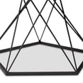 thumbnail image 4 of Baxton Studio Oberon Black Finished Metal End Table with Faux Marble Tabletop, 4 of 8
