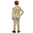 thumbnail image 3 of Xoenoiee Schnauzer Paw Print Boys Suits Set 2 Pieces Slim Fit Suit Formal Kids Suit Toddlers Teen Youth Tuxedos Suit, 5-6 Years, 3 of 7