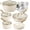 Cream/Gold, variant on Gotham Steel 10 Pc Hammered Pots and Pans Set Non Stick, Easy Clean Kitchen Ceramic Cookware Set Nonstick, Long Lasting Pot and Pan Set with Skillet, Sauce Pan, Oven Safe, No Forever Chemicals, Navy
