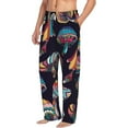 thumbnail image 3 of Kdxio Mushroom Doodle Print Men's Sleep Pajama Pant Lounge Pants with Pockets, 3 of 8