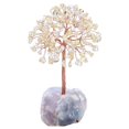 thumbnail image 1 of AMERTEER Rose Quartz Lucky Tree Good Meaning Handmade Home Decor with Base Faux Crystal Copper Wire Lucky Money Tree, 1 of 8