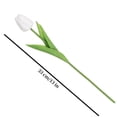 thumbnail image 4 of White Tulip Flowers HYG Artificial Tulip Silk Flowers Fake Flowers Real Touch Tulips Bouquet Faux Flowers for Floral Arrangement Wedding Valentine's Day Mother's Day Table Centerpiece,20 Pcs 13 inch, 4 of 9