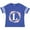 Football Blue and White, variant on Monogram Letter L Rose Floral Wreath Gift Girls Toddler T-Shirt