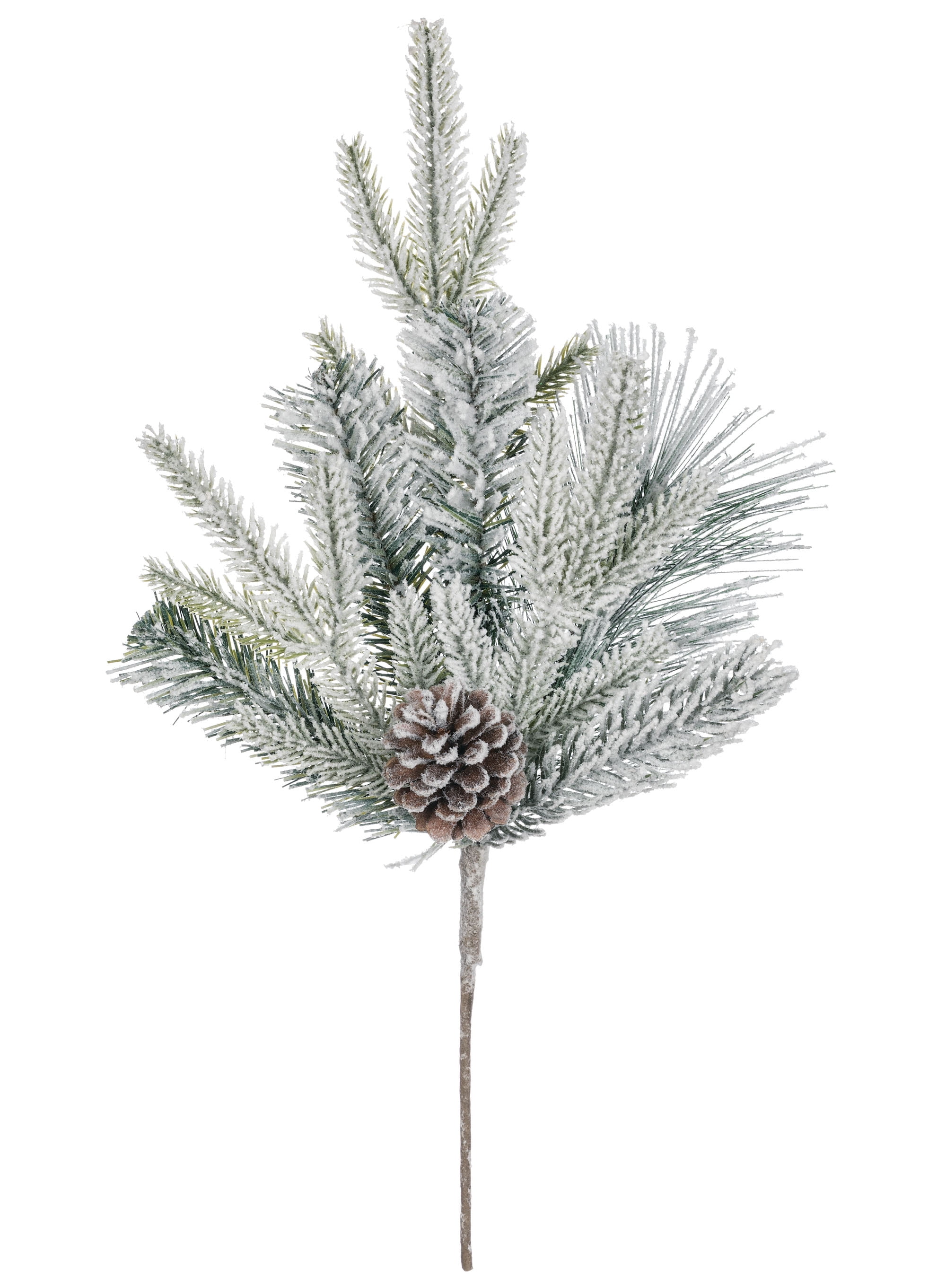 Sullivans Artificial Flocked Pine with Cones Pick 18