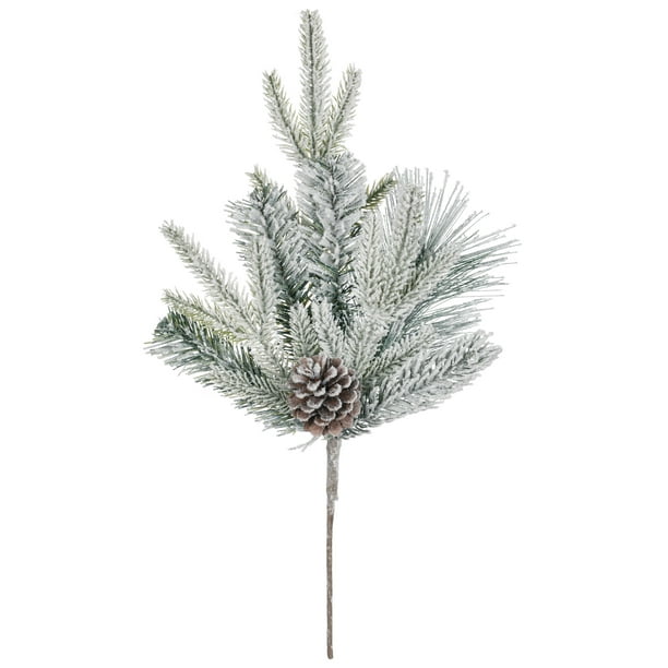 Sullivans Artificial Flocked Pine with Cones Pick 18