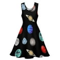 thumbnail image 3 of 2024 Dress Skate Design Boho Oversized Ladies Summer Dresses Aesthetic Planets Colorful Waist High Dress System Space, 3 of 7