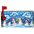 thumbnail image 2 of Cute Snowmen Winter Snowflakes Landscape Mailbox Cover Magnetic Mailbox Wraps Post Box Cover Décor 21x18 in, 2 of 7