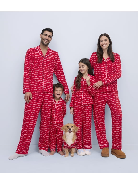 Matching Family Sleepwear Women's Top and Pants Set, 2-Piece, Sizes S-3X