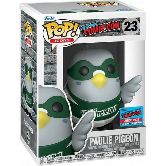 Icons Paulie Pigeon (Green-White Shirt) NYCC (Official Sticker) Exclusive Funko Pop! #23 (2500 PCS)