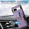 thumbnail image 5 of Jiahe Cover for Google Pixel 8 Pro, Wallet Case with Built-in 360°Rotation Ring Stand,Anti-Drop Shockproof Credit Card Slots Lens Protector Cover,Support Magnetic Car Mount,, purple, 5 of 8
