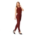 thumbnail image 2 of Palazzo Jumpsuit Mujer Largo Moda Casual Vino Manga Corta 360056 vino CH Incógnita 360056, 2 of 5