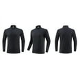 thumbnail image 4 of Timegard Hauts Athlétiques pour Hommes Fermeture Éclair Col Montant Manches Longues Course Plein Air Poisson Chemises Décontractées Hauts, 4 of 4