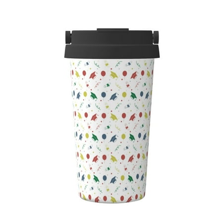 

Susaid Happy Graduation Print Coffee Travel Mug Insulated Coffee Mug with Lid Leakproof Coffee Thermos Coffee Tumbler for Hot&Cold Drinks