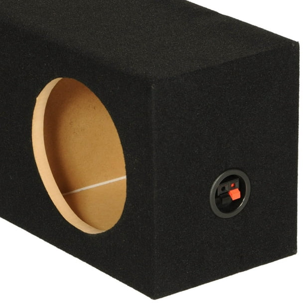 Q Power Universal Dual 8 Inch Sealed Compact Car Subwoofer Enclosure (2 Pack)