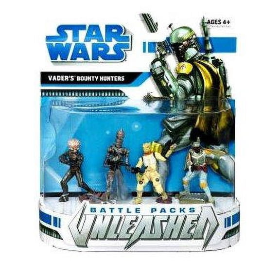 star wars: clone wars unleashed > vader''s bounty hunters action figure