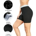 thumbnail image 4 of wirarpa Women's Cotton Boxer Briefs Anti-Chafing Boyshorts Panties 5.5" Inseam 4 Pack(2XL, Black), 4 of 7