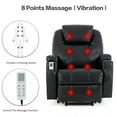 thumbnail image 5 of Mecor Lift Chairs,Power Lift Recliners for Elderly,PU Leather Lifting Chair with Massage/Heat/Cup Holders/Remote Control for Living Room (Black-Upgraded), 5 of 8