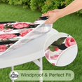 thumbnail image 5 of Round Picnic Table Cloth 100% Waterproof & Oil Proof, Elastic Fitted Table Cover for 36"-44" Round Tables, for Dining, Camping, Outdoor, 5 of 7