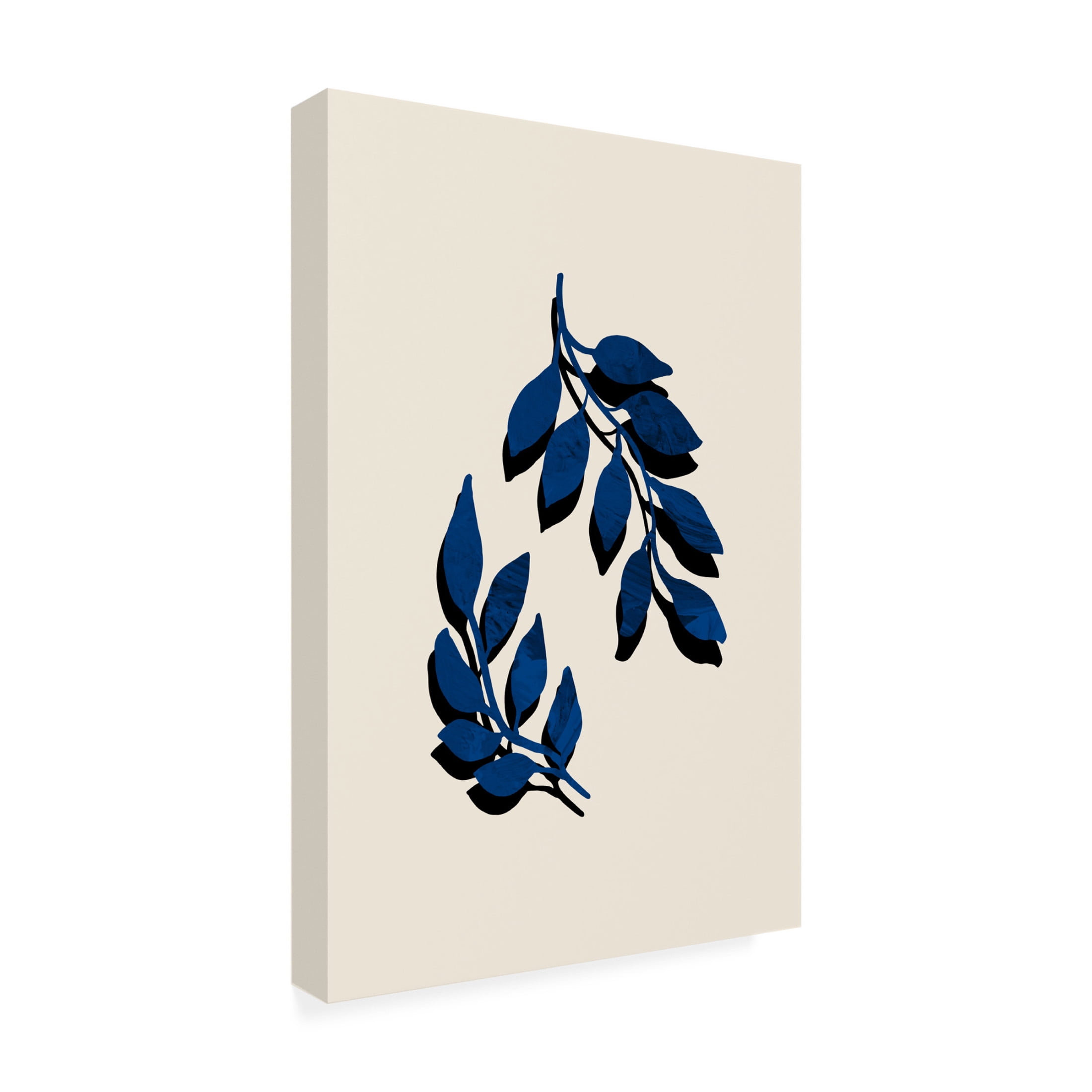 Canvas Wall Art - Pictufy Studio 'Blue Twig Brush' Wall Art for Living Room, Bedroom, or Office Décor by Trademark Fine Art - 16 x 24 Inches